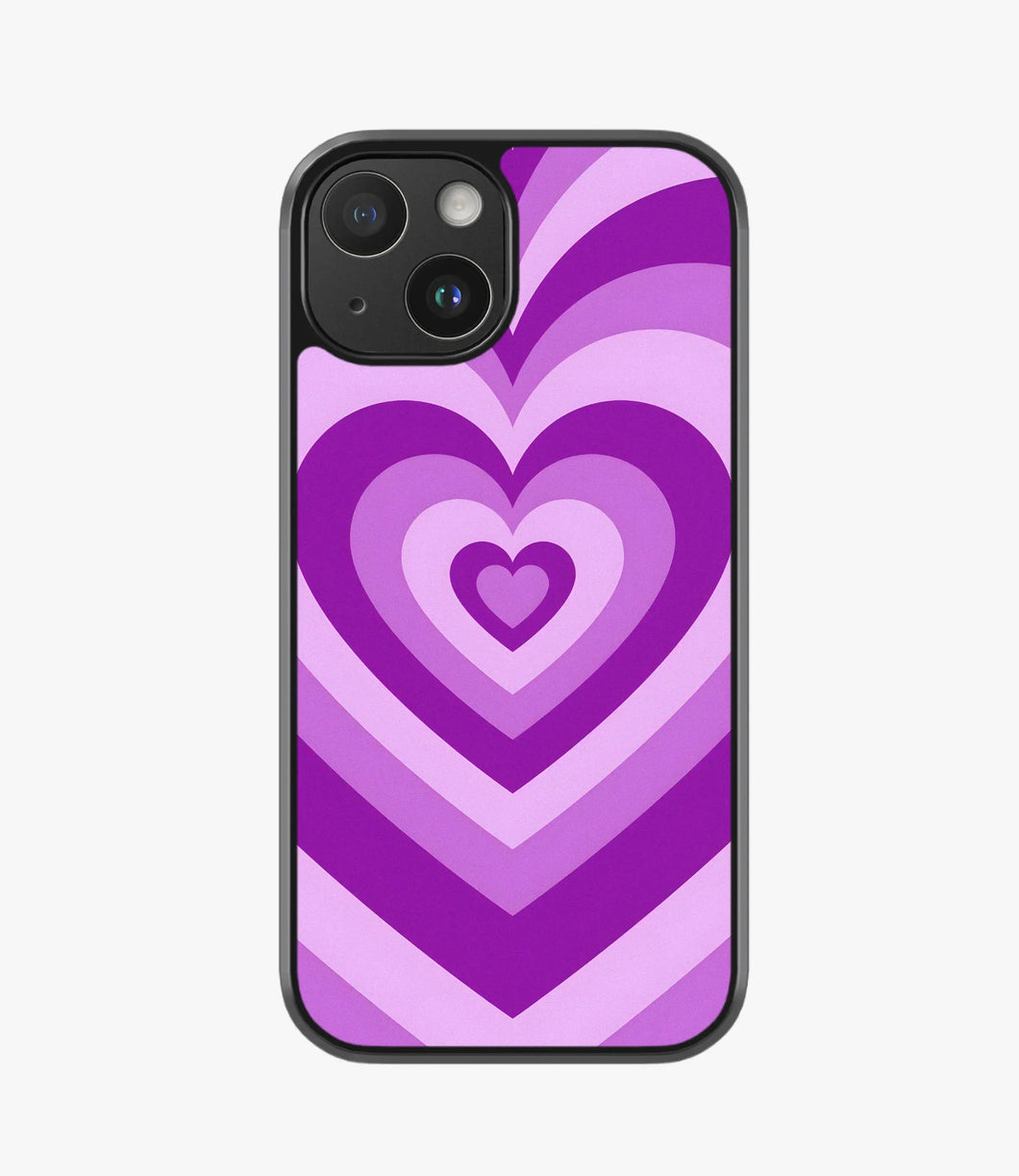 Y2k Purple Hearts Hybrid Matte Case