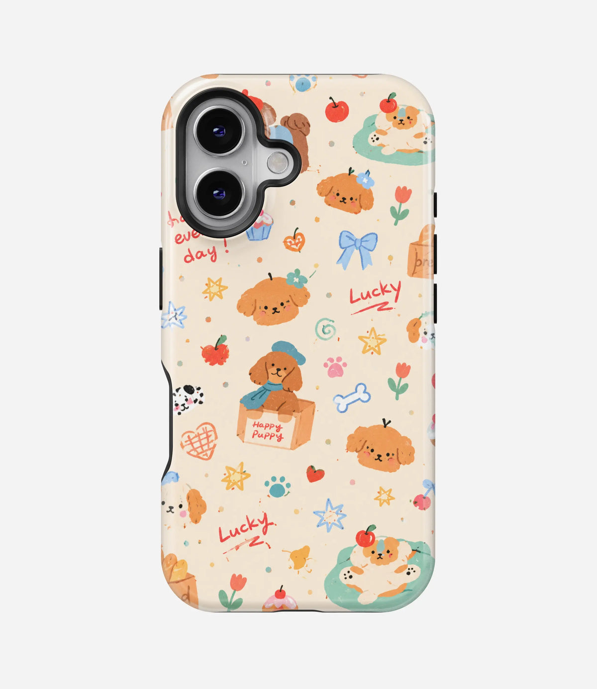 Happy Puppy Picnic Glossy Armoured Case