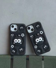 Load and play video in Gallery viewer, Cute Black Fuzzy Creature Soft Silicone Phone Case
