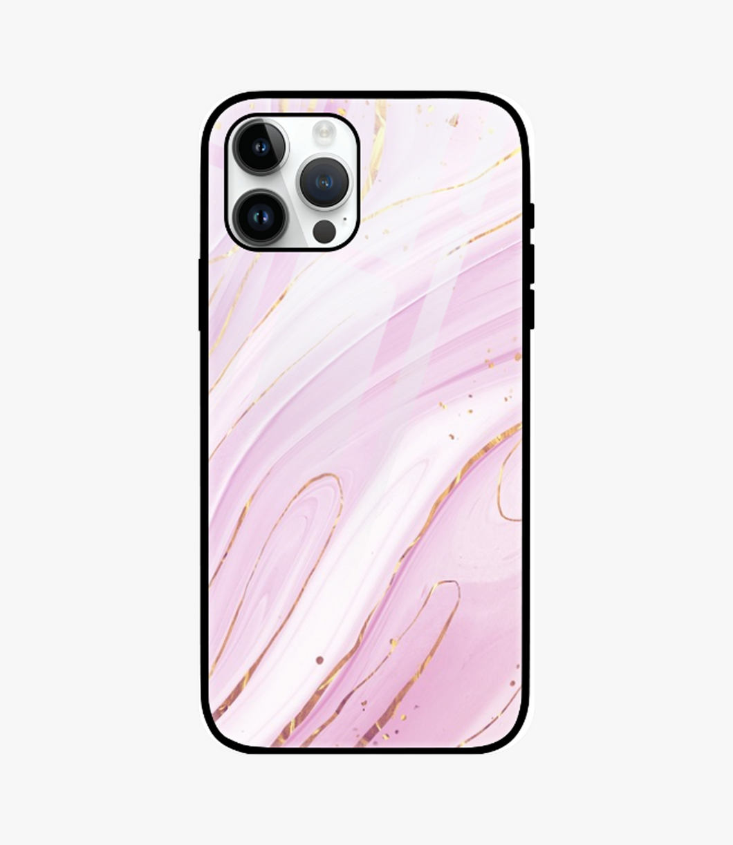 Lily Marble Glass Case for iPhone 15 Pro Max