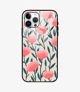 Magnolia Floral Glass Case for iPhone 14 Pro