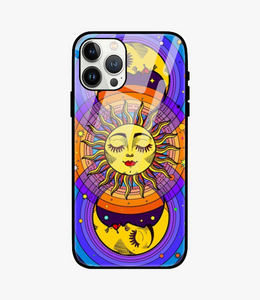 Celestial Sun Moon Groovy Metal Case for iPhone 12 Pro Max – The