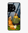 Gazing Stars With Dog Glass Case for Oneplus 11