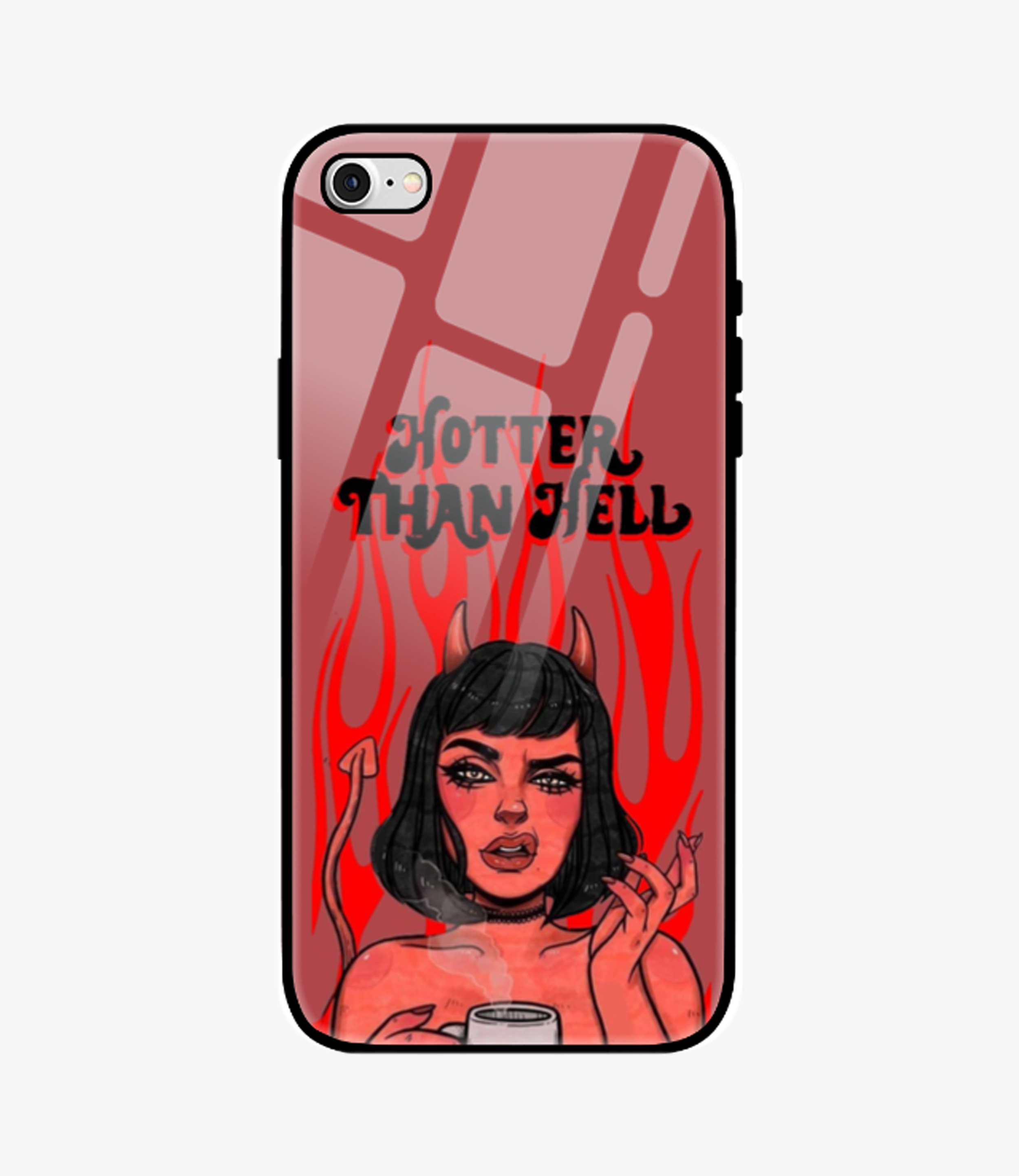 Hotter Than Hell Glass Case for iPhone 8