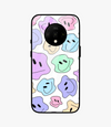Pastel Colorful Smiley Glass Case for Oneplus 7T