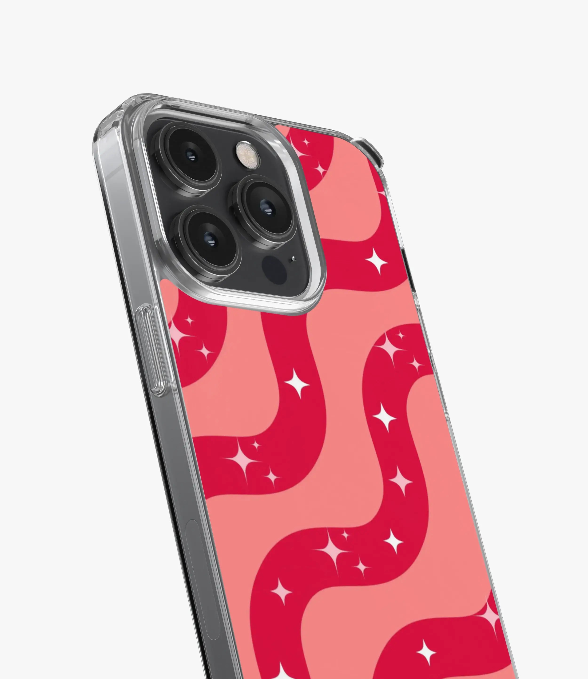 Y2K Red/Pink Retro Swirl Silicone Case