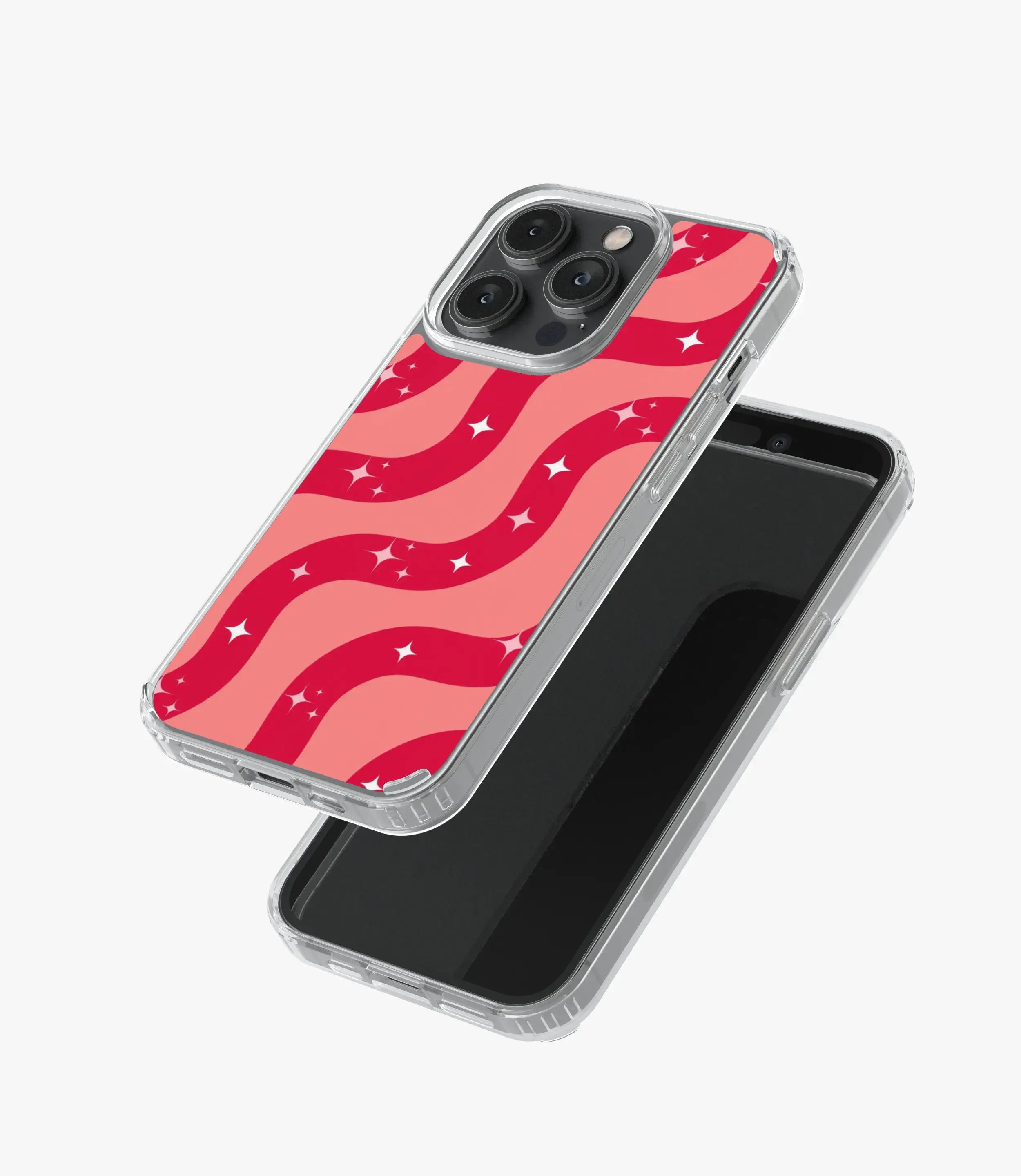 Y2K Red/Pink Retro Swirl Silicone Case