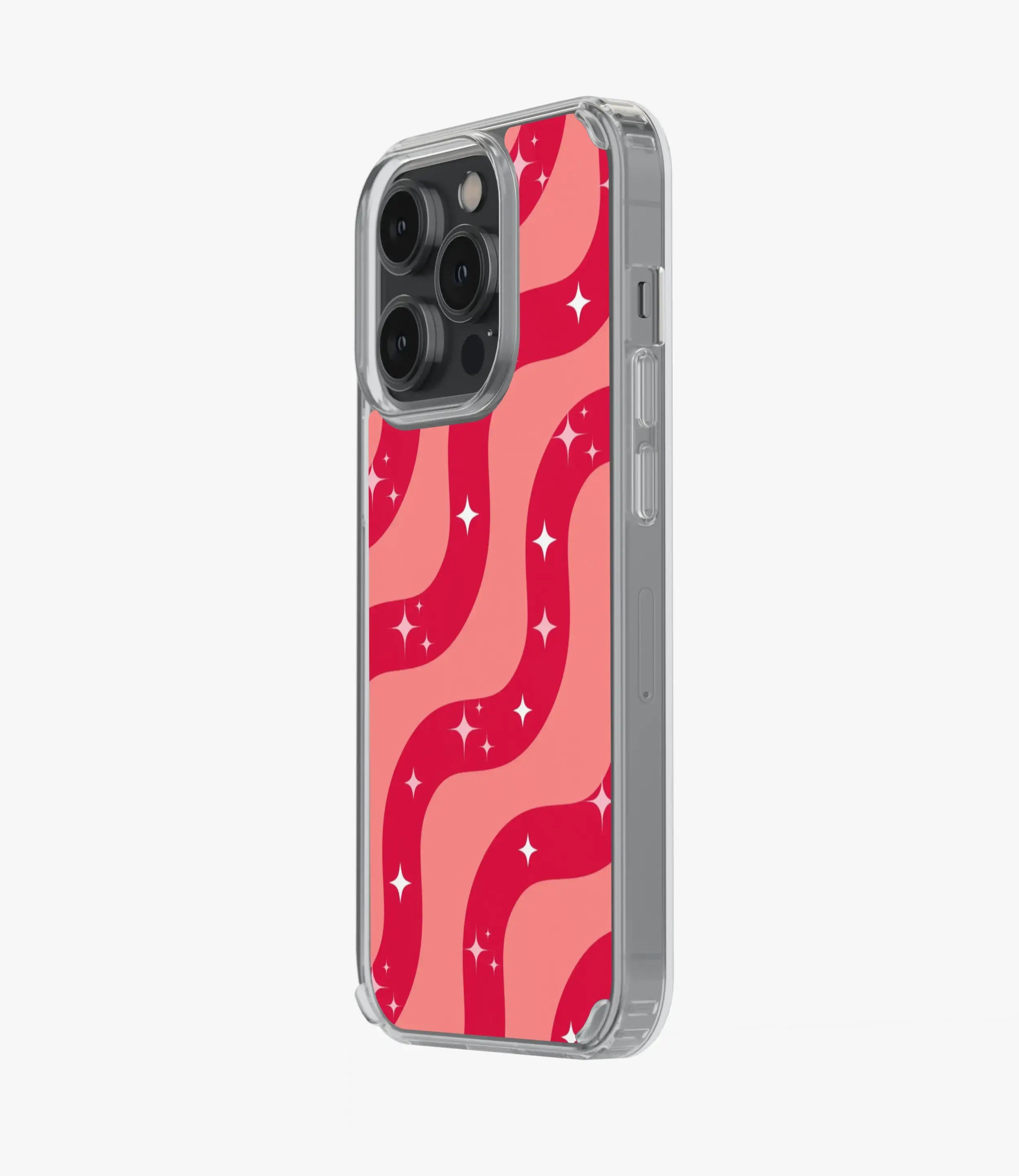 Y2K Red/Pink Retro Swirl Silicone Case