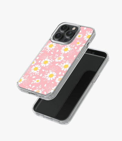 Retro Daisies Pink Floral Silicone Case