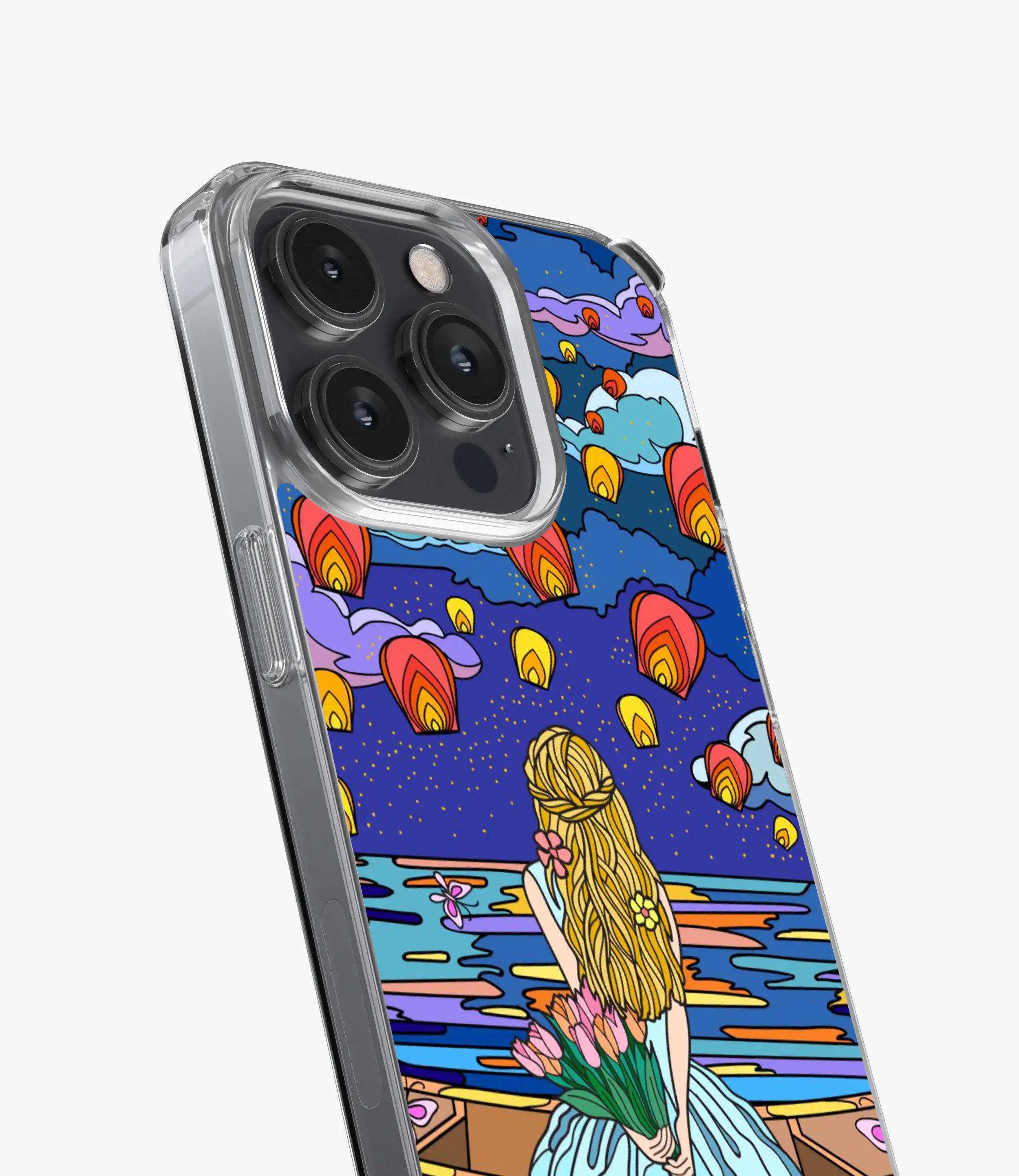 Girl Holding Flowers Silicone Case