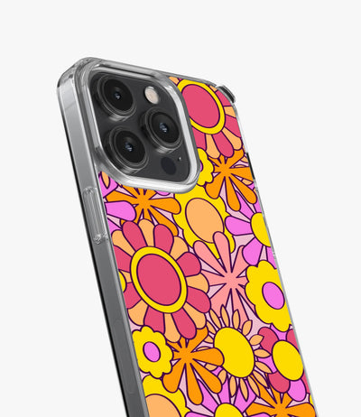 Retro Flower Power Floral Silicone Case