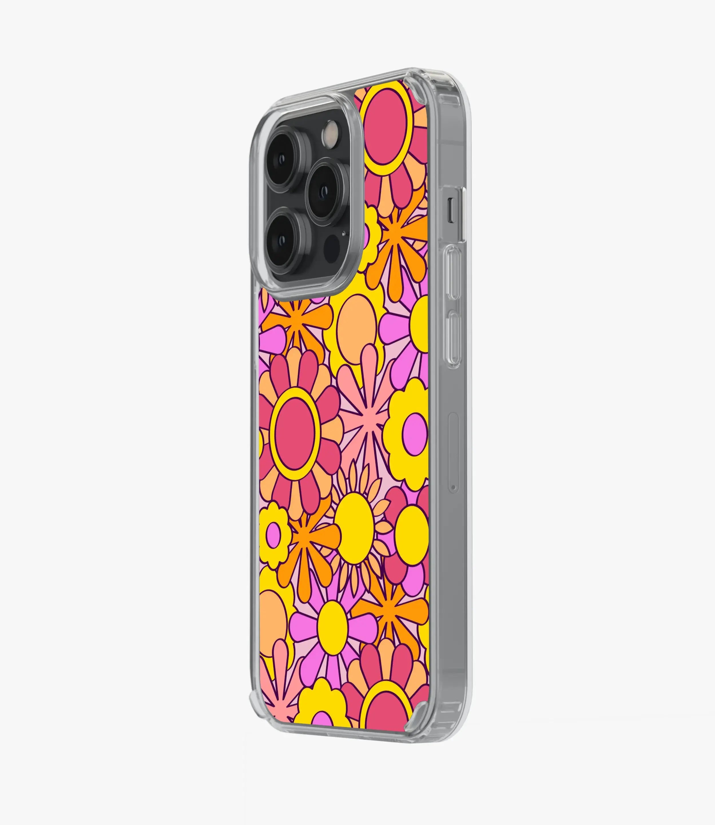 Retro Flower Power Floral Silicone Case