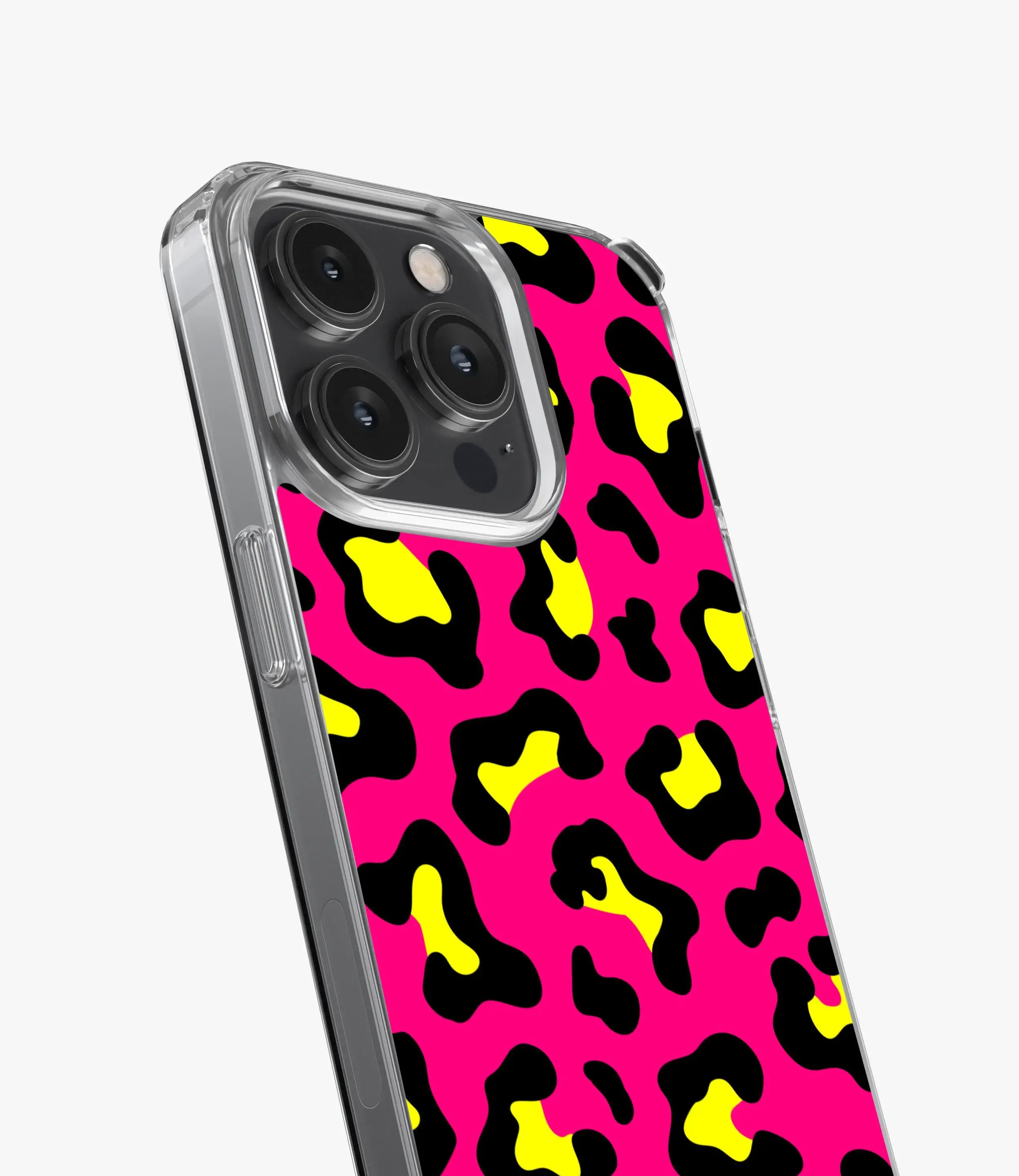 Bright Pink Leopard Print Silicone Case