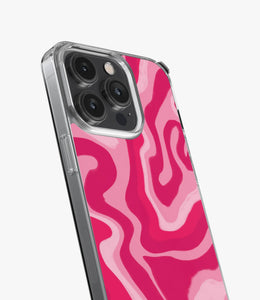 Retro Liquid Swirl Pink Silicone Case
