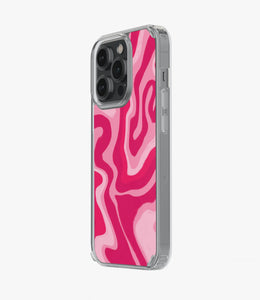 Retro Liquid Swirl Pink Silicone Case