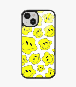 Yellow Dripping Smiley Glass Case