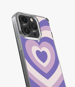 Y2K Pastel Purple Retro Hearts Silicone Case