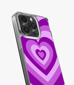 Y2k Purple Hearts Silicone Case