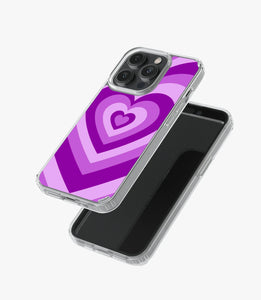 Y2k Purple Hearts Silicone Case