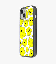 Load image into Gallery viewer, Yellow Dripping Smiley Glass Case
