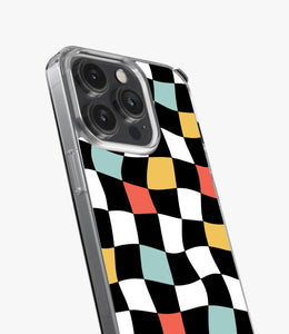 Colorful Wavy Checkered Silicone Case