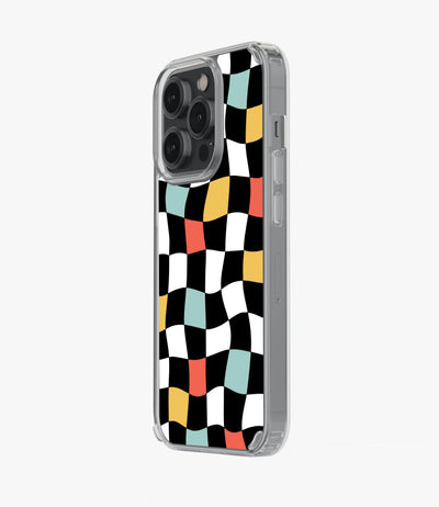Colorful Wavy Checkered Silicone Case