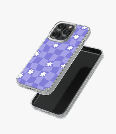 Trippy Violet Grid Silicone Case