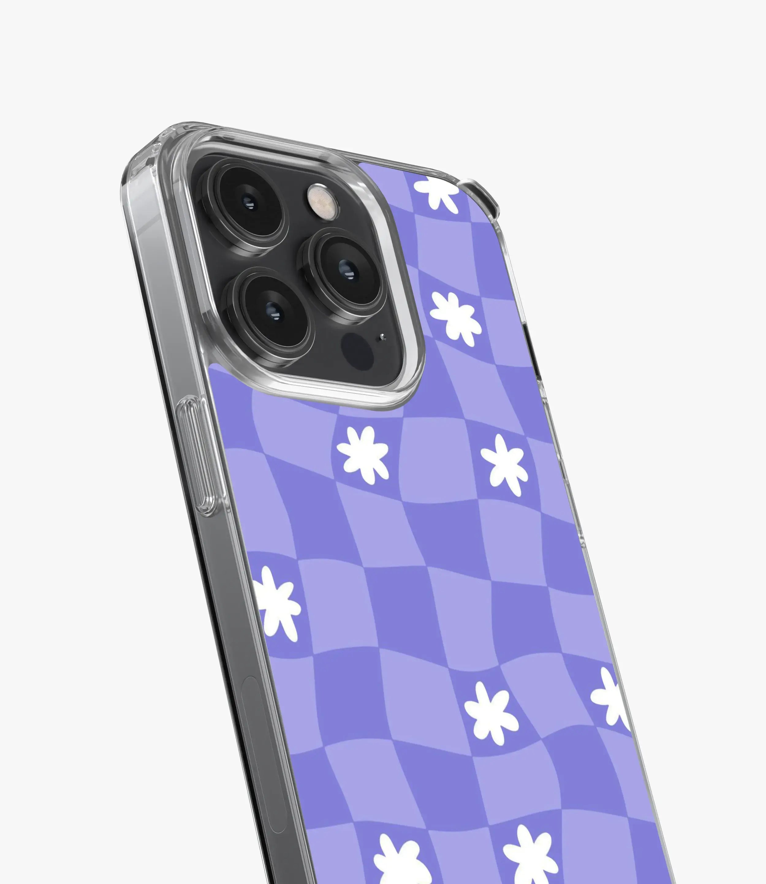 Trippy Violet Grid Silicone Case