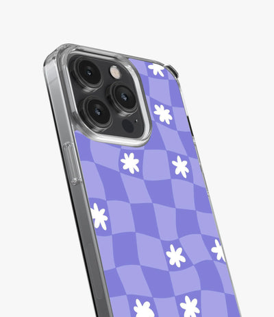 Trippy Violet Grid Silicone Case