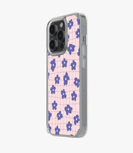 Load image into Gallery viewer, Purple Retro Flower Checkered Silicone Case
