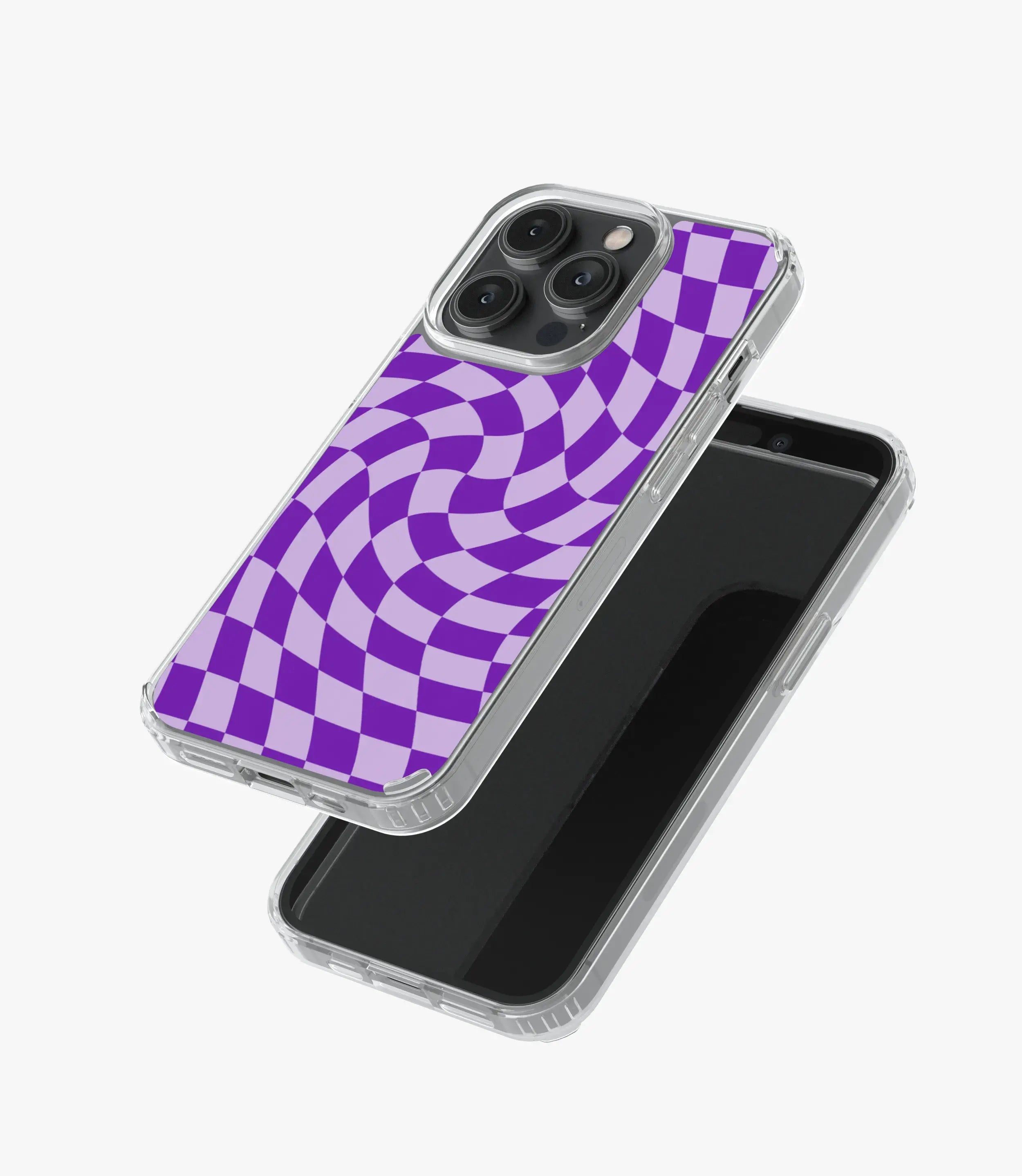 Royal Purple Checkered Silicone Case