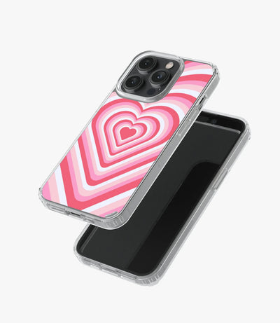 Pink Flare Heart Y2K Silicone Case