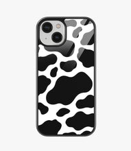 Load image into Gallery viewer, Y2k Black Cow Print Glass Case
