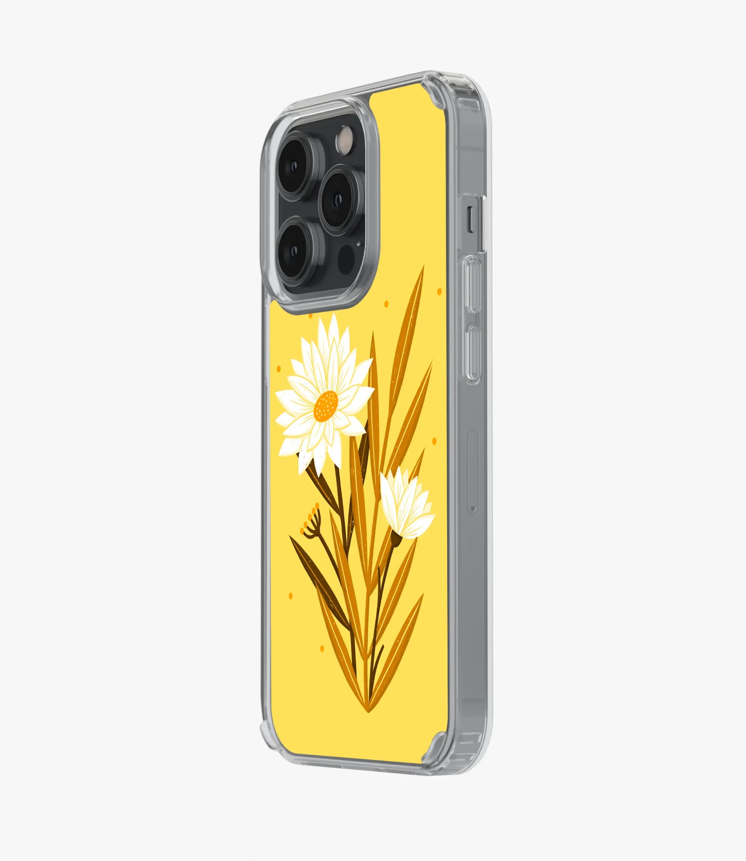 Yellow Floral Silicone Case