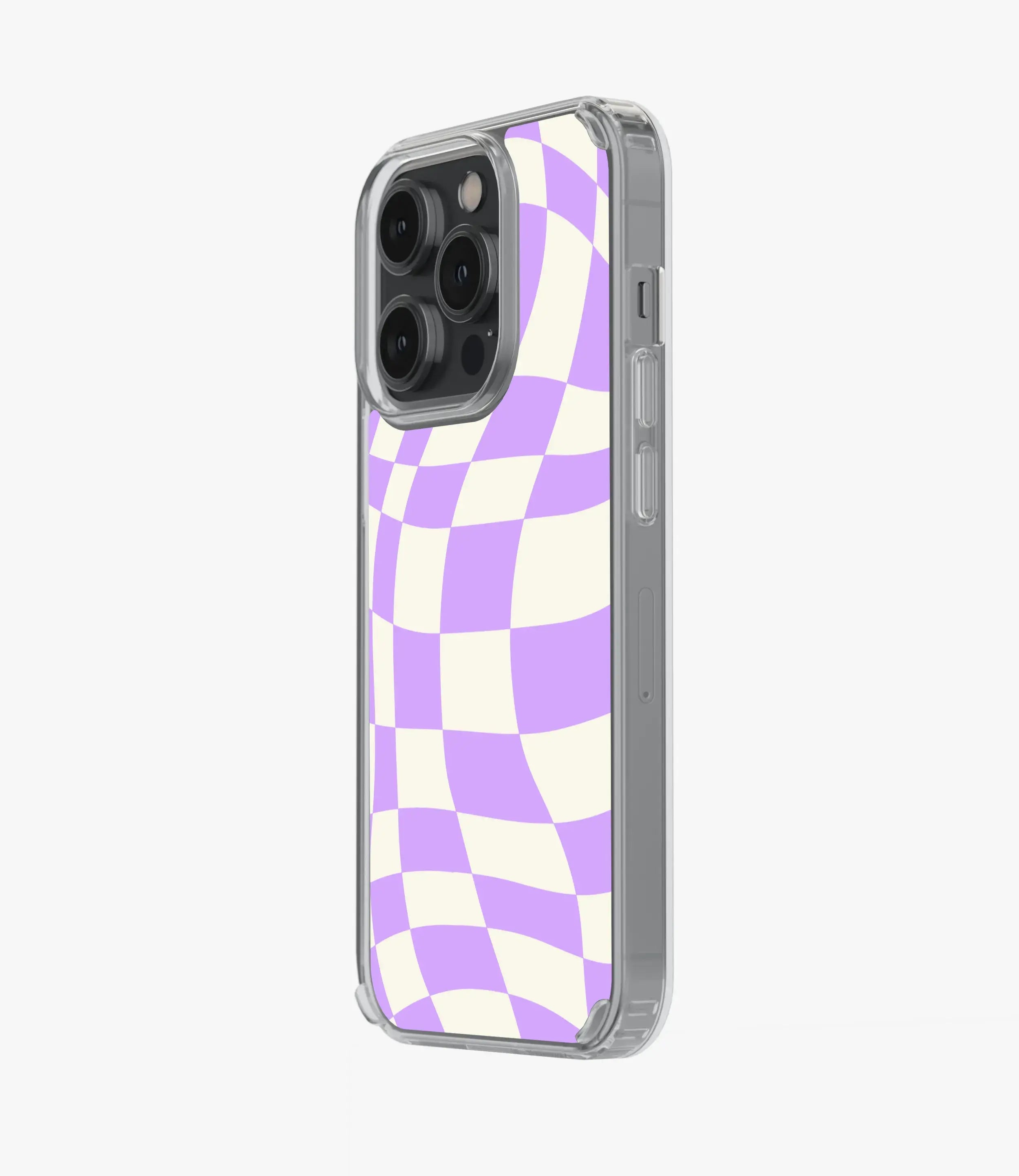 Lavender Checkered Silicone Case