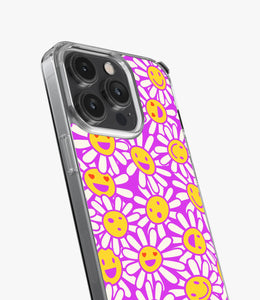 Happy Smiley Floral Silicone Case