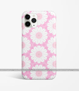 Aesthetic White/Pink Daisy Floral Case