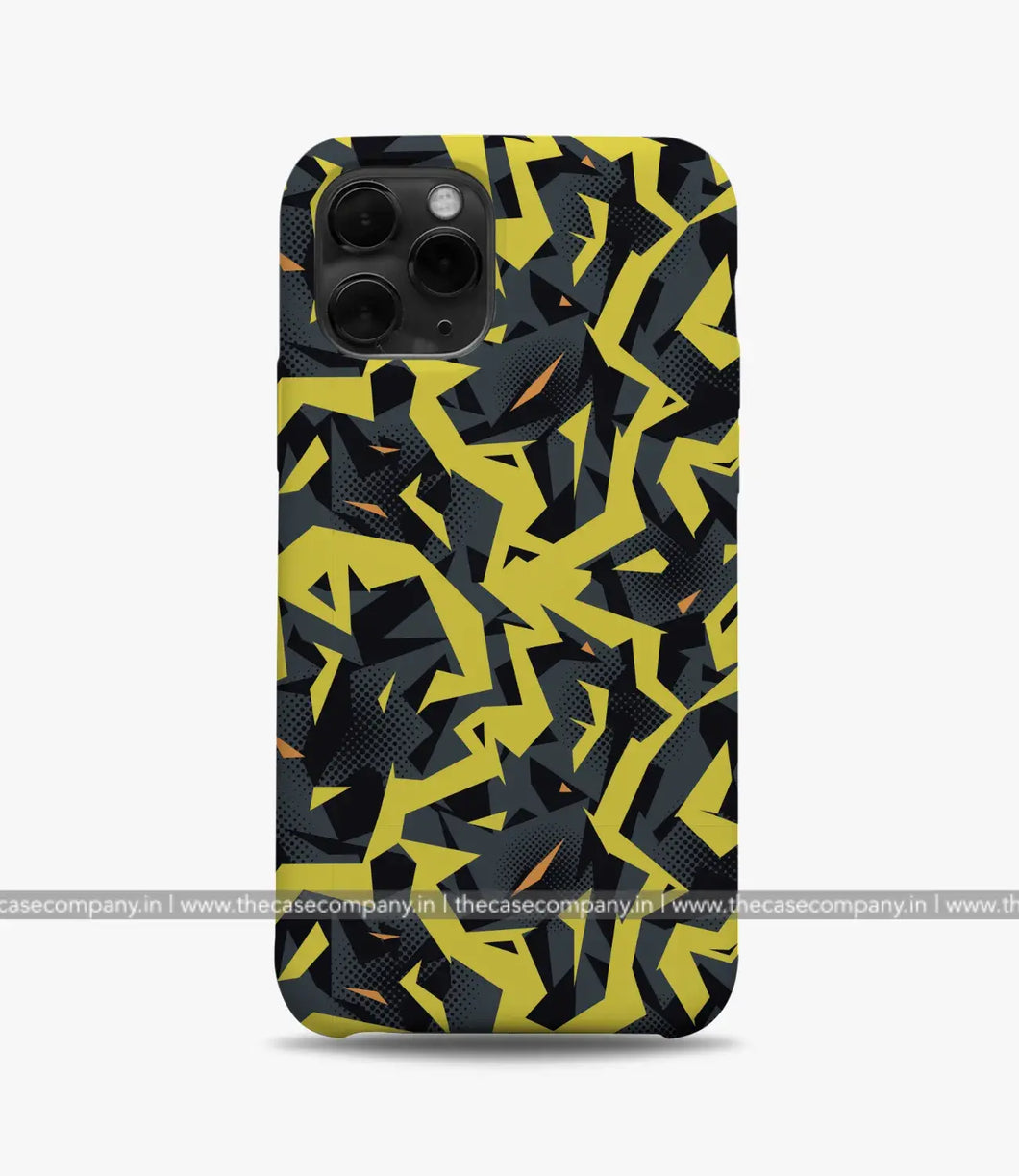 Black Yellow Camo Phone Case