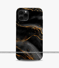 Load image into Gallery viewer, Black Gold Marble Print Case
