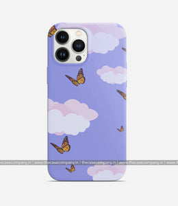 Butterfly With Clouds Y2K Phone Case