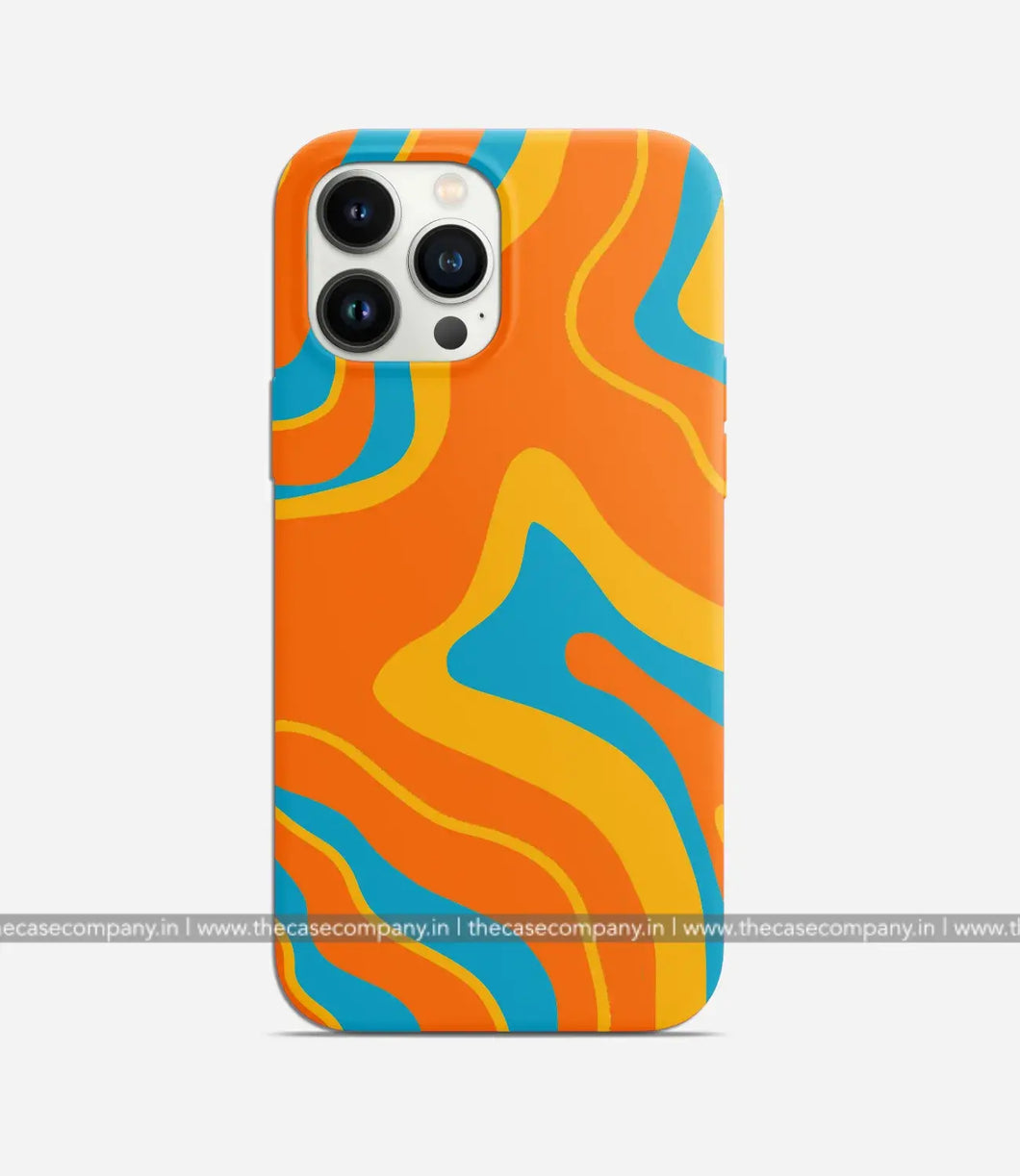 Cadmium Orange Abstract Swirl Phone Case