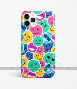 Colorful Smile Emoticons Doodle Phone Case