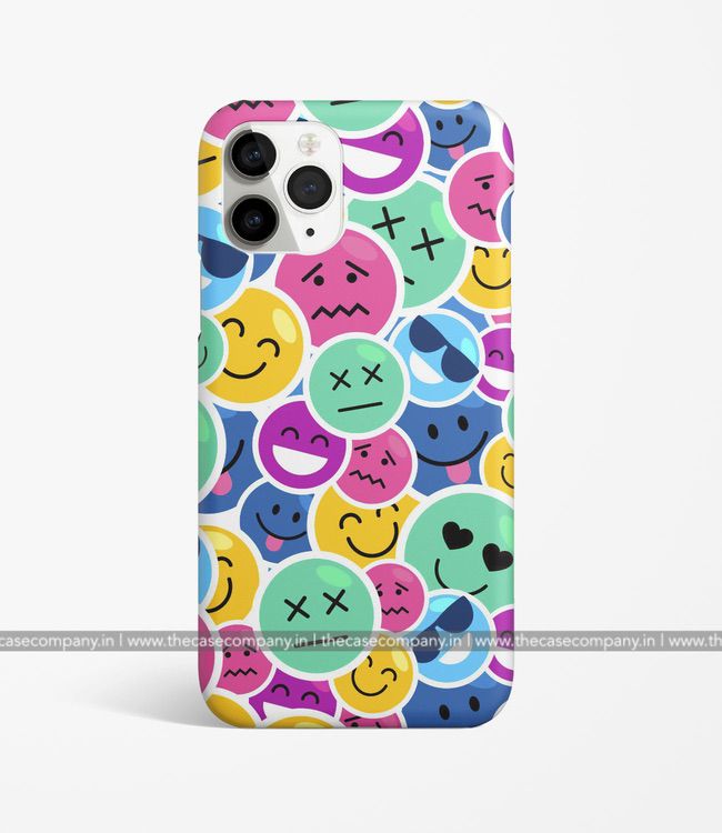 Colorful Smile Emoticons Doodle Phone Case