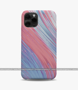 Cool Grey Old Rose Marble Print Case