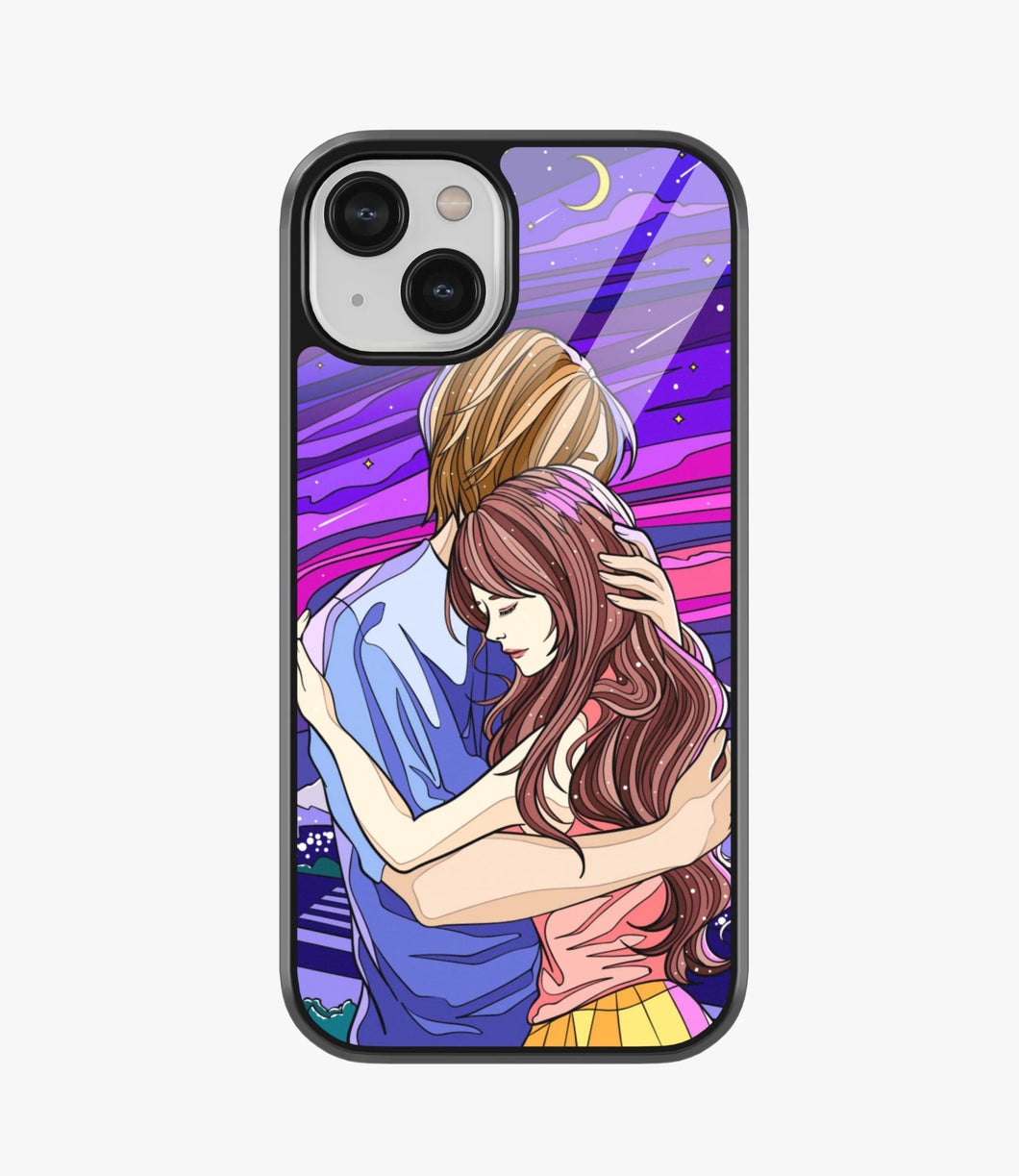 Couple Hug Glass Case