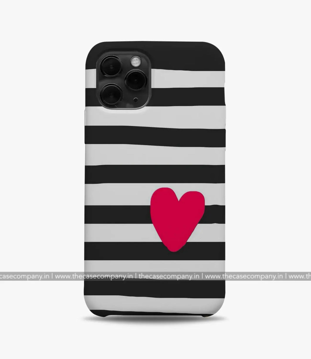 Cute Heart On Zebra Print Phone Case