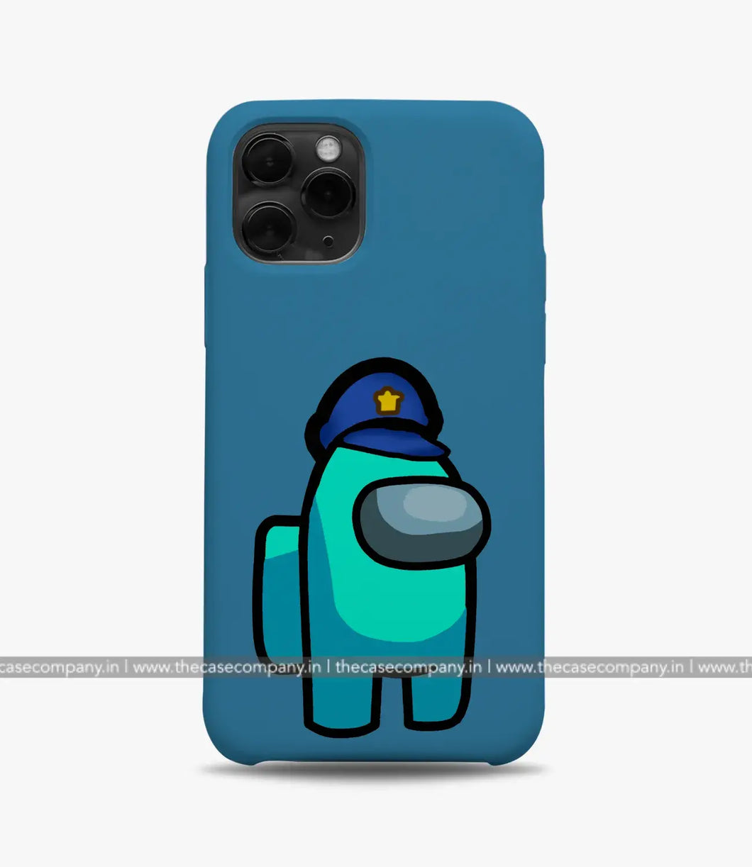 Cyan Cop Crewmate Phone Case