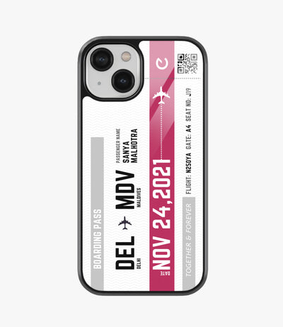 Travel City Boarding Pass Glass Case