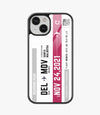 Travel City Boarding Pass Glass Case