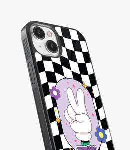 It's Okay Checkered Glass Case